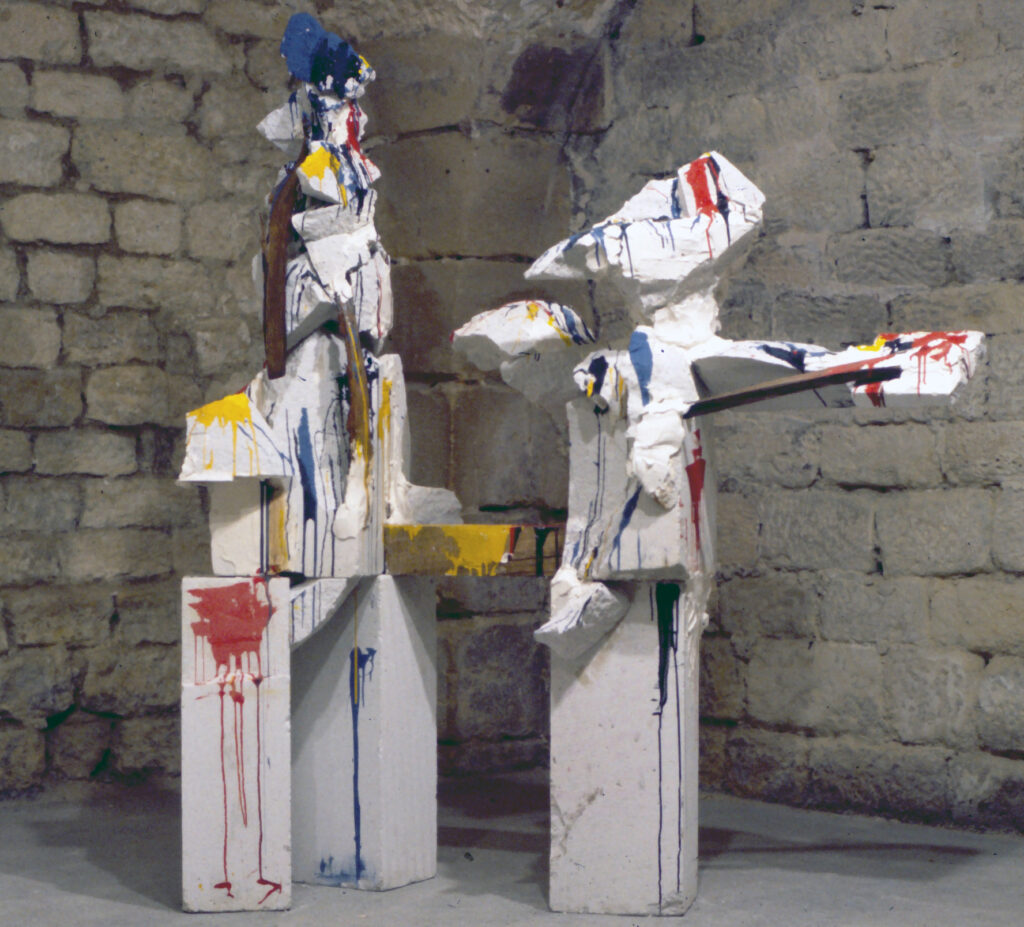 1986 La chambre des époux siporex, acrylique, plâtre, bois, Galerie Gabrielle Maubrie