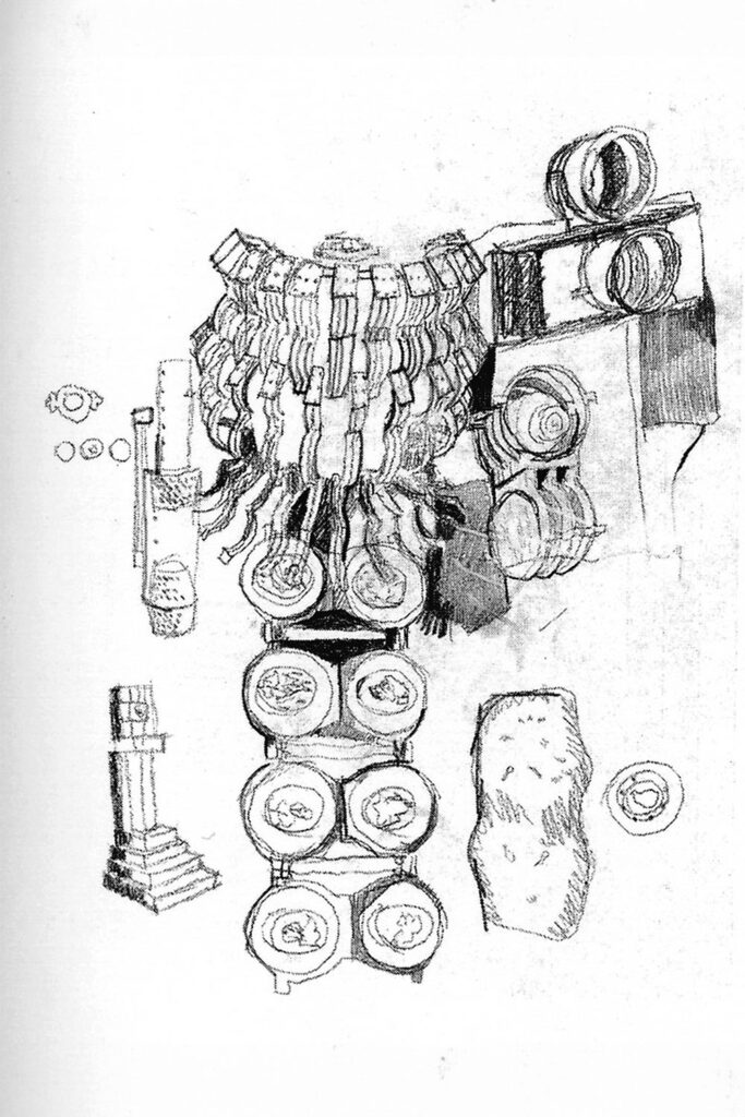 Ex voto, 1994, dessin sur papier, 105 x 75 cm
